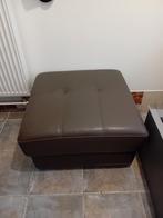 Poef/voetbank bruin, Huis en Inrichting, Ophalen, Gebruikt
