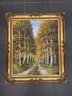 Schilderij Herfstdreef Verkerk, Antiek en Kunst, Ophalen of Verzenden