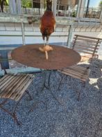 oude franse ijzeren tafel €95, Tuin en Terras, Tuinsets en Loungesets, Ophalen, Gebruikt, Hout