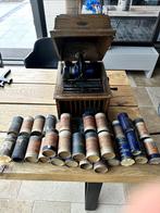 authentieke Edison fonograaf incl 36 rollen, Antiek en Kunst, Ophalen