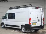 Fiat Ducato 140pk Dubbel Cabine L3H2 Trekhaak Navi Airco Cru, Auto's, Stof, Gebruikt, Euro 6, 2500 kg