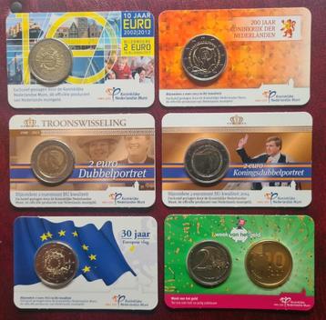 Nederland coincards 2 euro 2012 - 2021 diverse op voorraad beschikbaar voor biedingen
