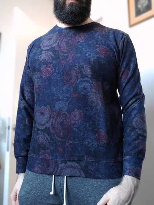 Paarse trui met bloemenprint medium [M] Zara, Kleding | Heren, Truien en Vesten, Gedragen, Maat 48/50 (M), Overige kleuren, Ophalen of Verzenden