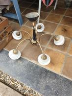 Retro kroonluchter, 5 glazen kapjes, Huis en Inrichting, Lampen | Kroonluchters, Ophalen of Verzenden, Zo goed als nieuw