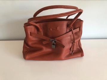 Nathan handtas leder bruin/terracotta, Enlèvement, Comme neuf, Brun, Sac à main