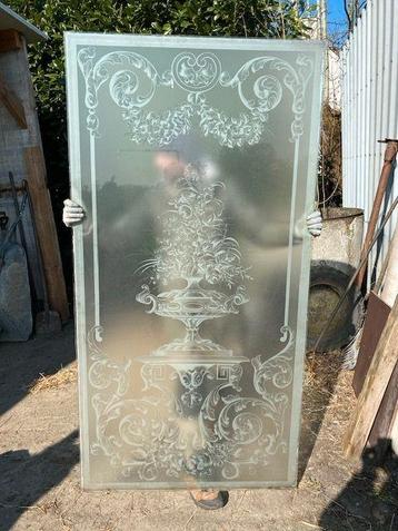 Glasraam geetst antiek . Ong 100 jaar oud. beschikbaar voor biedingen
