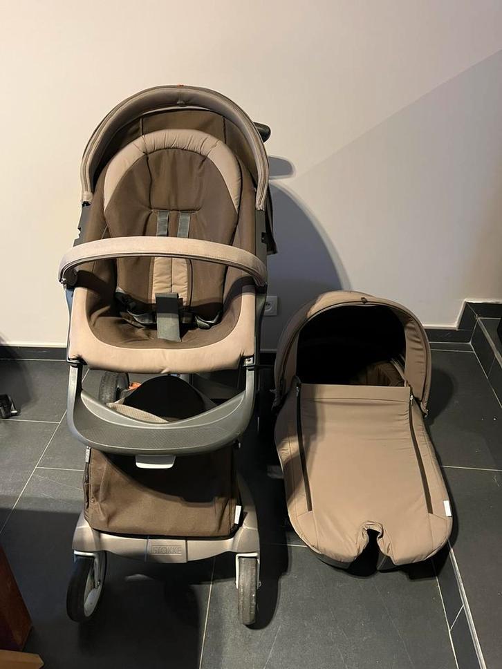 Stokke Xplory, Kinderen en Baby's, Kinderwagens en Combinaties, Gebruikt, Kinderwagen, Overige merken, Met reiswieg, Verstelbare duwstang