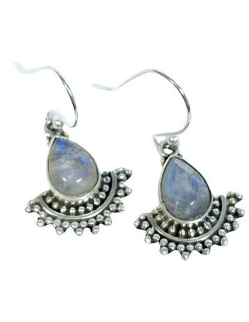 zilveren oorbellen regenboog maansteen beschikbaar voor biedingen