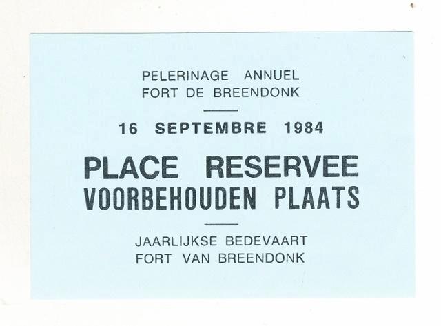 (m27) Fort van Breendonk jaarlijkse bedevaart, Verzamelen, Militaria | Algemeen, Verzenden