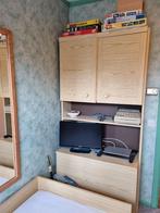 Bed 200x90cm en kast-natuurkleur, Huis en Inrichting, Ophalen, Zo goed als nieuw, Modern