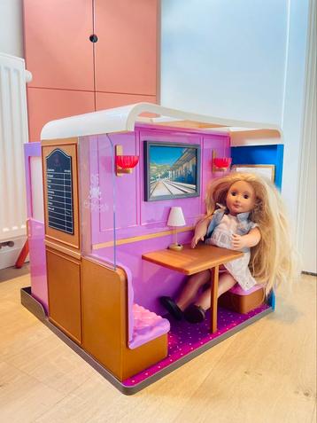 Our Generation poppen treinhuis – compleet en in topstaat! beschikbaar voor biedingen