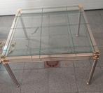 design salontafel en serveertafel in glas, Huis en Inrichting, Ophalen, Zo goed als nieuw, Glas, 50 tot 75 cm