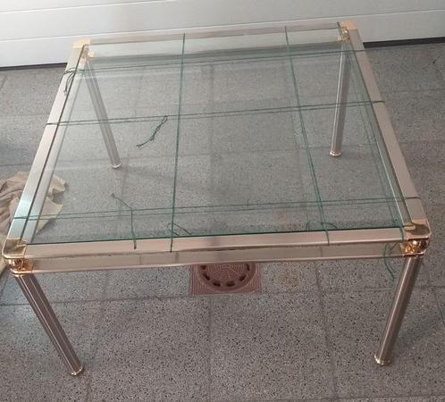 design salontafel en serveertafel in glas, Huis en Inrichting, Tafels | Salontafels, Zo goed als nieuw, 50 tot 75 cm, Glas, Ophalen