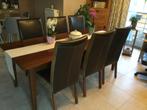 Eetkamer van massief eikenhout, Huis en Inrichting, Ophalen, Zo goed als nieuw, Chêne massif, 4 tot 6 stoelen
