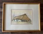 Aquarel van een boerderijtje, Ophalen of Verzenden