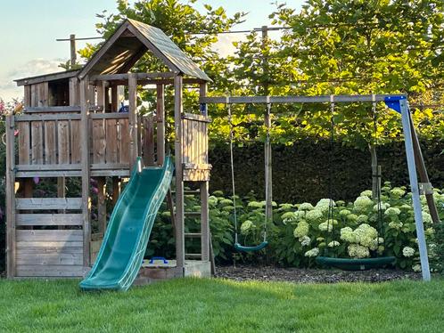 Speeltoren Blue Rabbit Palazzo Deluxe, Kinderen en Baby's, Speelgoed | Buiten | Speeltoestellen, Gebruikt, Glijbaan, Ophalen
