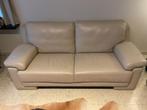 Tweezits zetel leer kleur beige 190 cm., Huis en Inrichting, Ophalen, 150 tot 200 cm, Tweepersoons, Leer