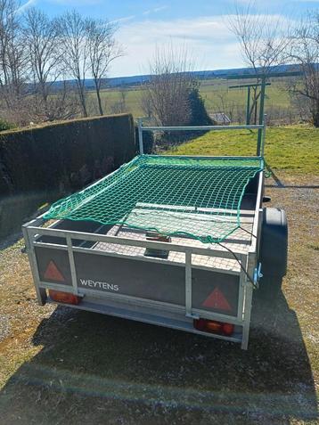 2 Remorque 750kg Weytens 2mx 1,33m certificat, Autos : Divers, Remorques, Enlèvement ou Envoi, Comme neuf