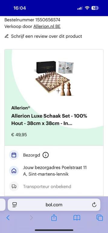 Schaakset beschikbaar voor biedingen
