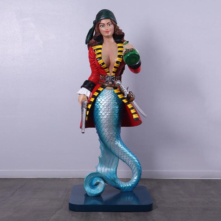 Sassea Mermaid Piraten beeld – Zeemeermin Hoogte 152 cm, Verzamelen, Beelden en Beeldjes, Nieuw, Ophalen