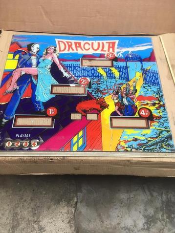Backglass flipper Dracula 3 up Stern, Enlèvement, Utilisé, Flipper (jeu), Stern