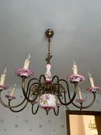 Vintage kroonluster van porselein, Huis en Inrichting, Lampen | Kroonluchters, Ophalen, Gebruikt