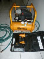 compressor met nietpistool/tacker, Ophalen, 6 tot 10 bar, Zo goed als nieuw, Minder dan 25 liter