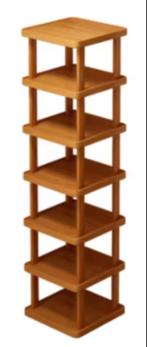 Prachtig schoenenrek van bamboe 7 laags (109cm hoog), Ophalen of Verzenden, Nieuw