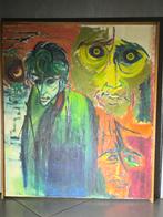 Magnifique tableau peinture acrylique 1966, Enlèvement