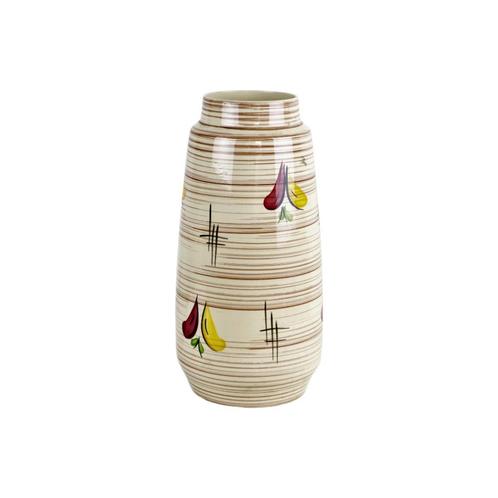 Vaas West Germany Aardewerk Sixties Bay Minimalistisch Desig, Huis en Inrichting, Woonaccessoires | Vazen, Gebruikt, Wit, Minder dan 50 cm