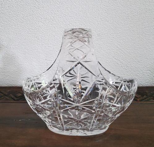 2) Kristallen geslepen mandje, Antiek en Kunst, Antiek | Glaswerk en Kristal, Ophalen