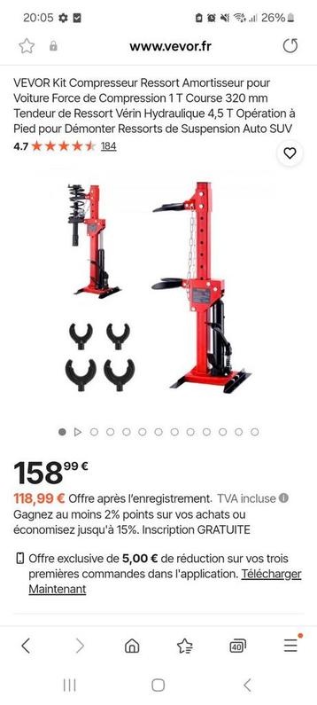 Vevor compresseur de ressorts modèle YH13, Enlèvement, Neuf