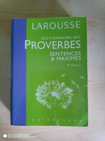 Dictionnaire des proverbes référence Larousse  beschikbaar voor biedingen