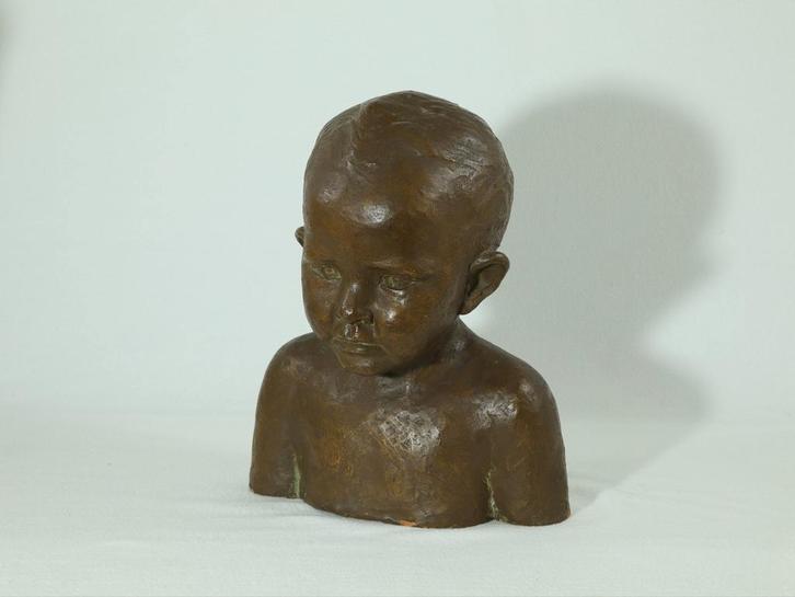 Terracotta buste van een kind., Antiek en Kunst, Kunst | Beelden en Houtsnijwerken