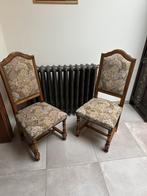 6 Chaise en chêne et tissu  65€/pièce, Antiquités & Art