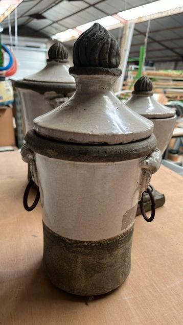 3 stenen sierpotten voor de tuin decoratie, Enlèvement