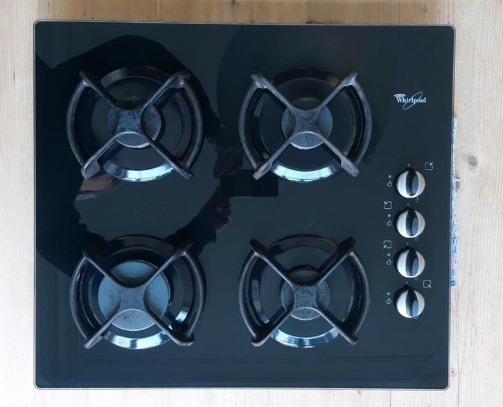 Whirlpool taque de cuisson encastrable - 4 brûleurs au gaz, Electroménager, Tables de cuisson, Utilisé, Encastré, 4 zones de cuisson