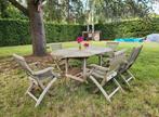 Teak high tea stansted tuinset compleet., Ophalen, Gebruikt, Tuinset, Hout