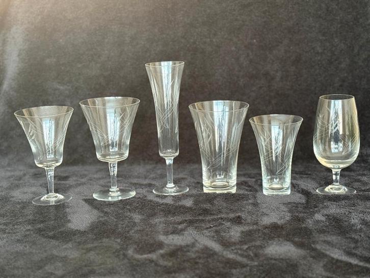 Verres en cristal - années 1960, Antiquités & Art, Antiquités | Verre & Cristal, Enlèvement
