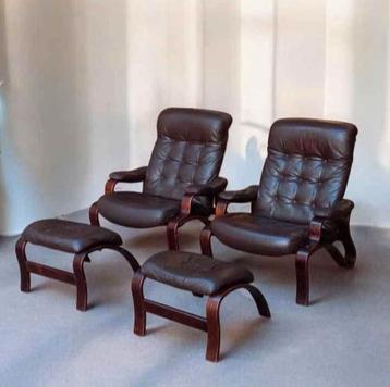 Ingmar Relling Westnofa Noorwegen Vintage fauteuils uit de j beschikbaar voor biedingen