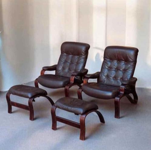 Ingmar Relling Westnofa Noorwegen Vintage fauteuils uit de j, Antiek en Kunst, Antiek | Meubels | Stoelen en Sofa's, Ophalen