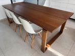 Mooie grote houten tafel 220 x 100 cm, Huis en Inrichting, Ophalen, Gebruikt, 200 cm of meer, 50 tot 100 cm