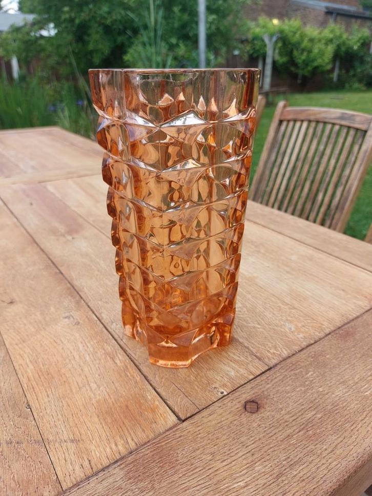 Magnifique vase art déco, années 70, vintage., Maison & Meubles, Accessoires pour la Maison | Vases, Comme neuf, Verre, Enlèvement ou Envoi