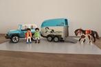 Playmobil Jeep  & remorque à chevaux, Ophalen of Verzenden, Gebruikt, Complete set