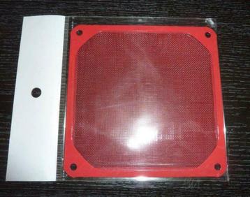 Grille filtre 12 cm métal Rouge