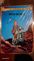 Kuifje metalen platen afmetingen 30cm op 20cm, Verzamelen, Ophalen of Verzenden, Kuifje, Nieuw, Plaatje, Poster of Sticker