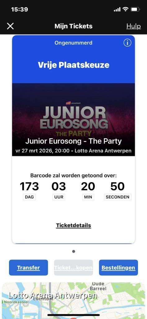 1 ticket voor Junior Eurosong The Party - vrijdag 27 maart, Tickets en Kaartjes, Concerten | Nederlandstalig, Eén persoon, Maart