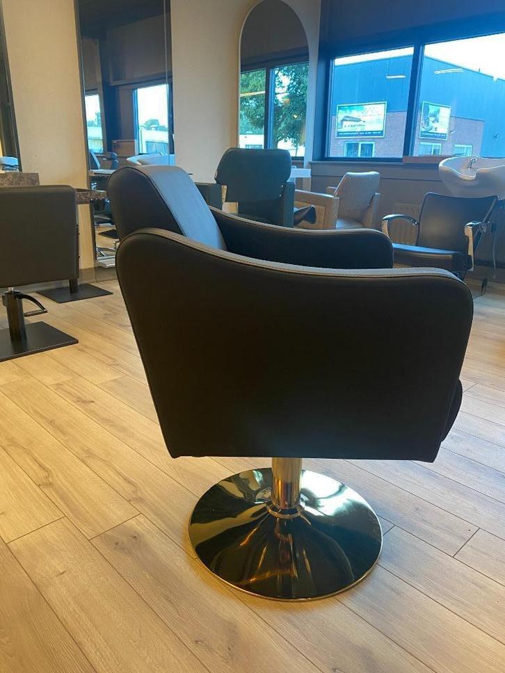 Kappersstoel Gold zwart knipstoel kapper stoel kapper goud, Huis en Inrichting, Woonaccessoires | Overige, Nieuw, Ophalen of Verzenden