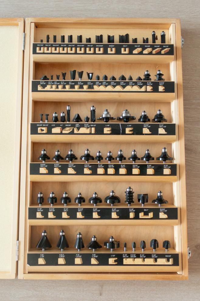 Coffret en bois 70 fraises de défonçeuse (jamais utilisé), Zakelijke goederen, Machines en Bouw | Houtbewerking, Ophalen