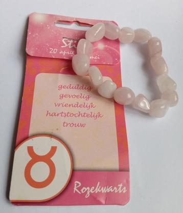 bracelet en quartz rose/sodalite 